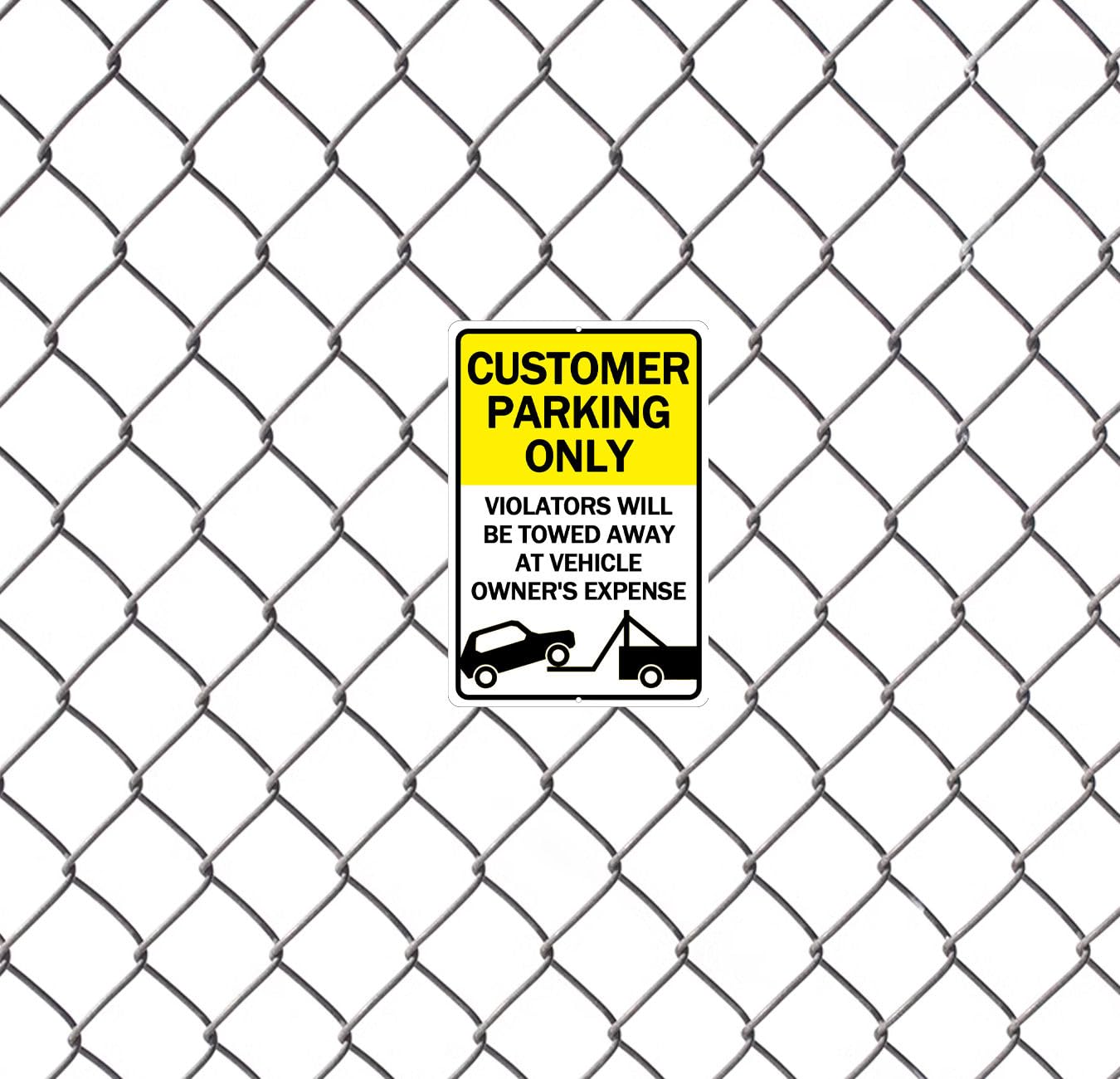 Customer Parking Only Sings for Business 10x14 Inch - Customer Parkign Signs Unauthorized Vehicles Will be Towed Sign Aluminum Parking Lots Warning Sign