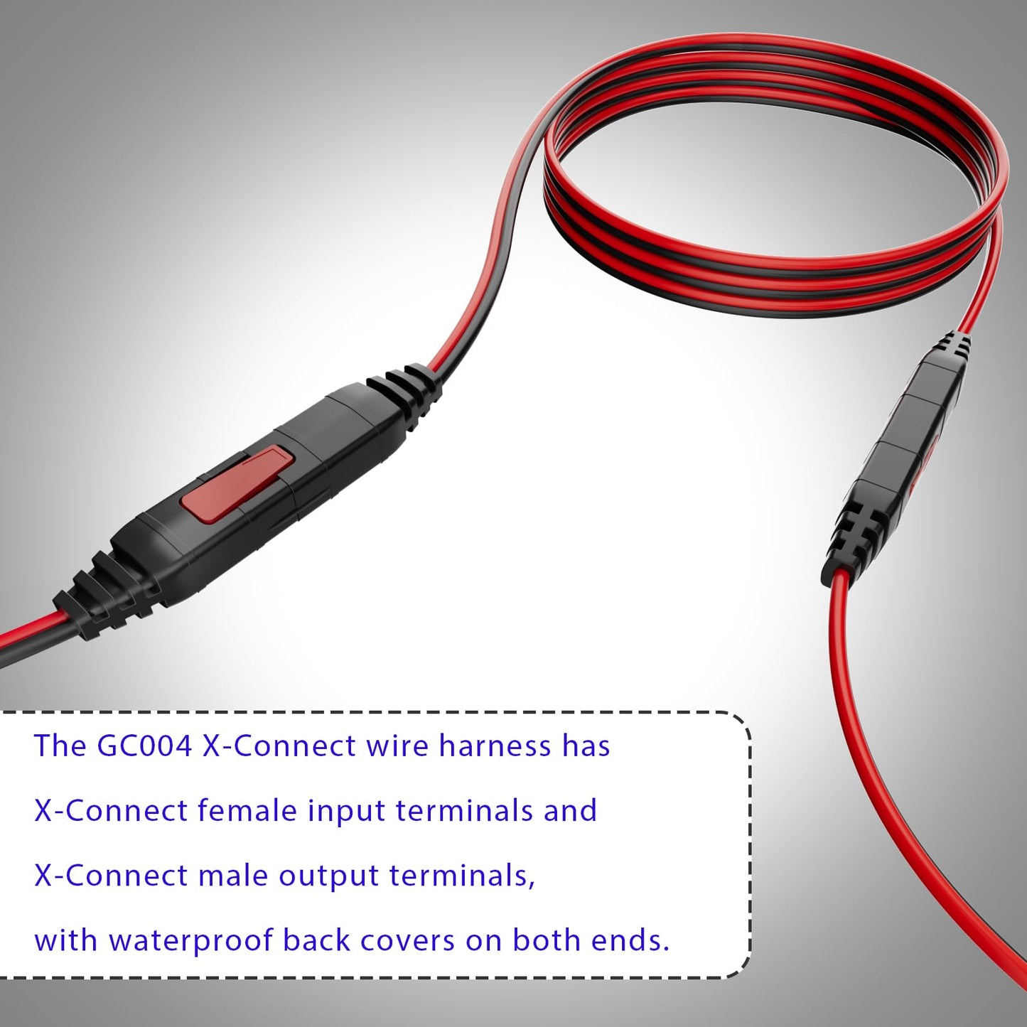 Basysion Compatible with NOCO GC004 X-Connect 10-Foot Extension Cable Wire Harness Replacemen,Compatible with Genius Smart Battery Chargers Accessory