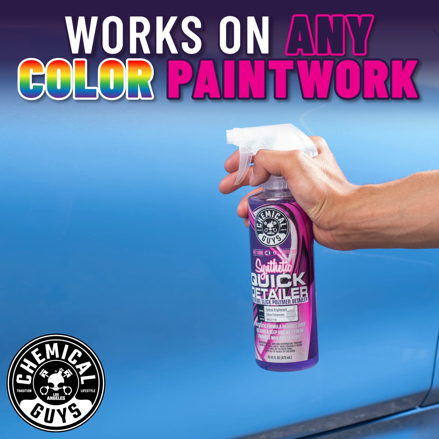 Chemical Guys Synthetic Quick Detailer, Extreme Slick Polymer Detailer, Great for Cars, Trucks, SUVs, Motorcycles, RVs & More, 473 ml (2 Pack)
