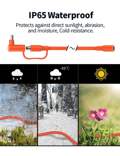 Tonton DC 8mm Extension Cable, DC7909 Solar Panel Cable with DC8020 Connector, 20Ft 6M 14AWG 8mm Male to Female Plug for BLUETTI, Aker, GZ Yeti, Jack Explorer Portable Power Station and Solar Panel