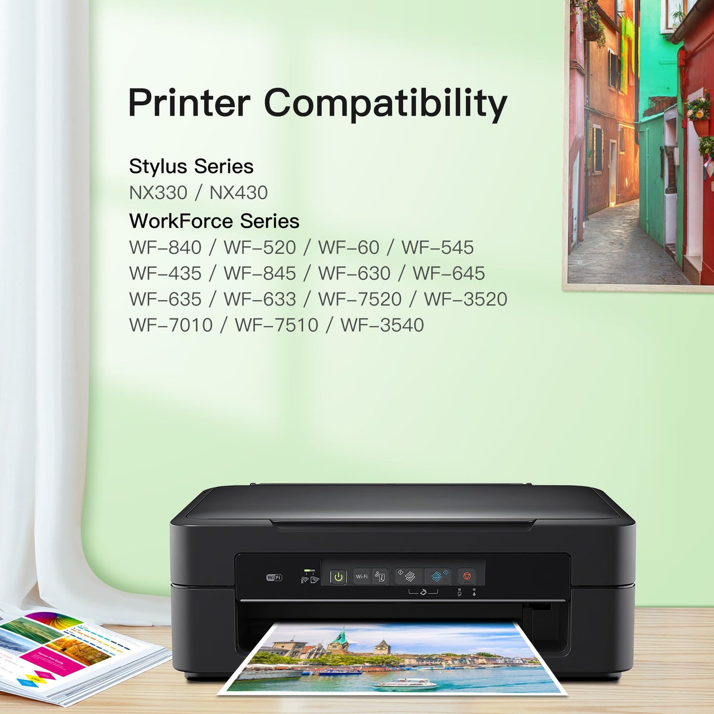 126 Ink Cartridges Replacement for 126 Ink Cartridges 126 T126 to use with Workforce 435 520 545 635 645 WF-3520 WF-3530 WF-3540 WF-7010 WF-7510 WF-7520 Stylus NX430 Printer (5 Pack)