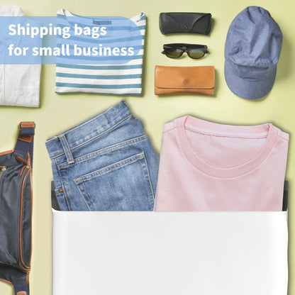 Poly Mailers 14.5x19 Inch, Self-Seal Shipping Bags for Small Business, 100 Pack Poly Mailers Shipping Envelopes Bags with Waterproof and Tear-Resistant, White