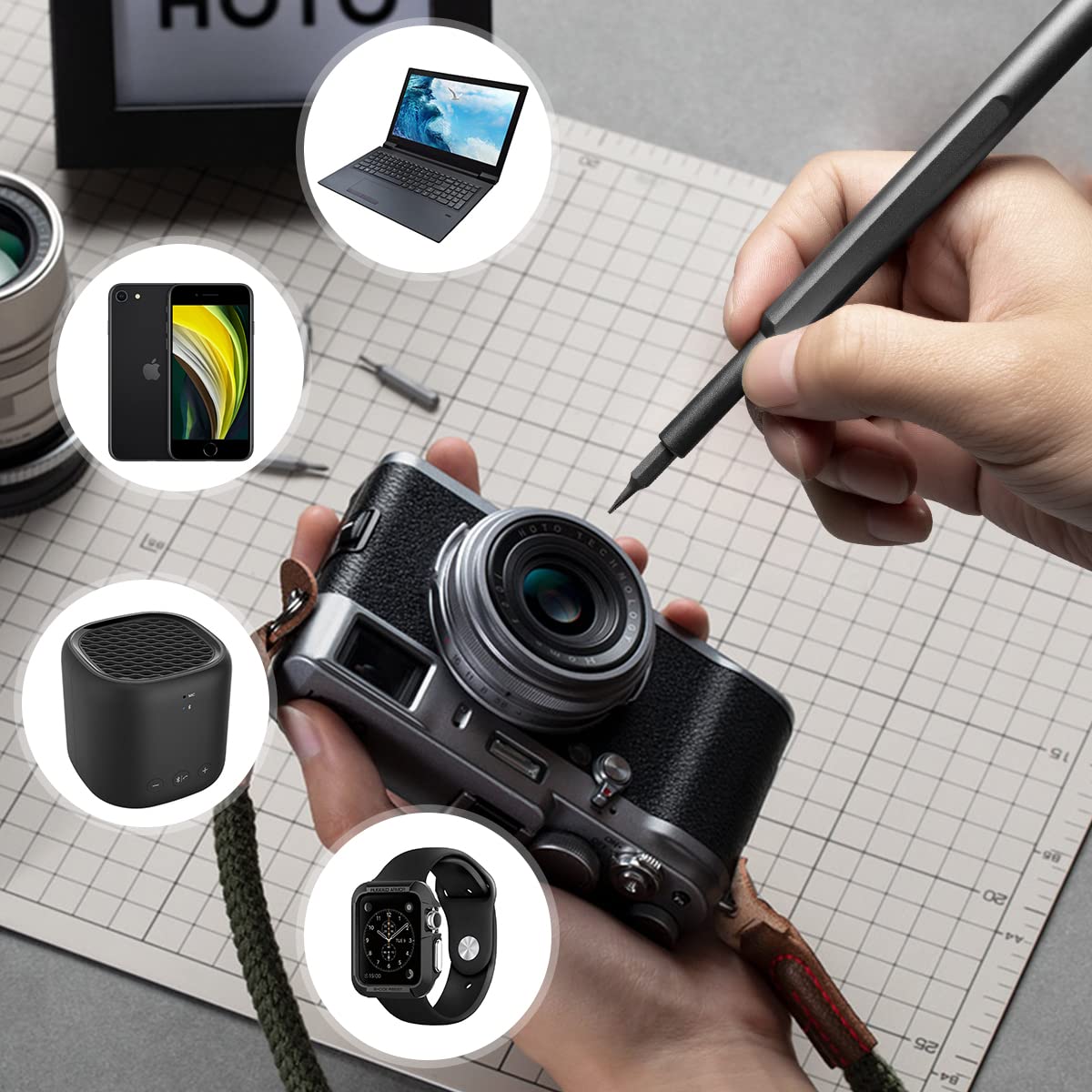 VMAN 63 in 1 Small Precision Screwdriver Set, Professional Mini Magnetic Repair Tool Kit for Ring Doorbell, Computer, Laptop, iPhone, Eyeglass, Xbox, PS4, PS5, Switch, Watch, MacBook, PC, Electronics