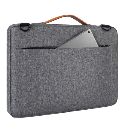 DOMISO 15-15.6 Inch Laptop Sleeve Bag Water Resistant Briefcase Messenger Shoulder Bag for ThinkPad L580/16" MacBook Pro/IdeaPad 320/Dell XPS 15/HP Envy x360/ASUS ROG Zephyrus/Acer Chromebook,Grey