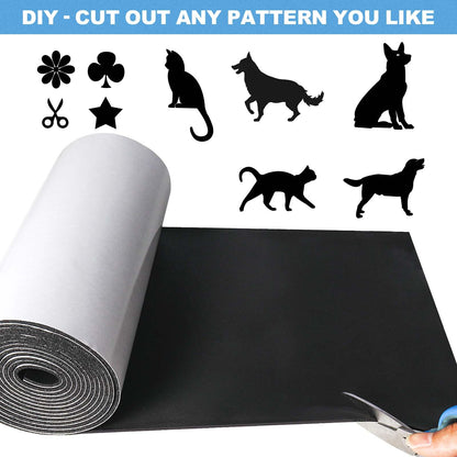 Storystore Neoprene Sponge Foam Rubber Sheet, 1/4" Thk X 12" W X 59" L Black Closed Cell Foam Roll with Self-Adhesive, Easy Cut DIY Gaskets Crafts Multi-Function Soundproof Foam Insulation Roll