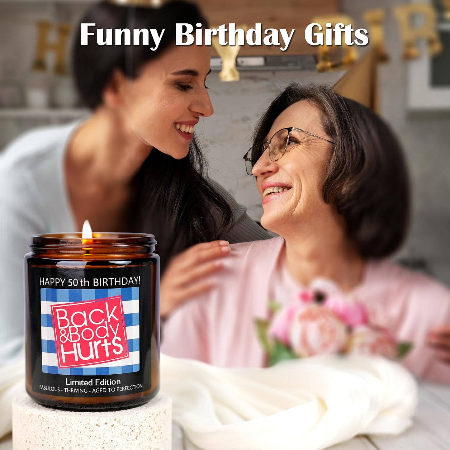 50th Birthday Gifts for Her and Him, 50th Birthday Decorations for Women Men, Funny Birthday Gifts for Women Mom Dad Husband Wife Friends Sister, Best Gift Ideas for 50 Year Old Woman