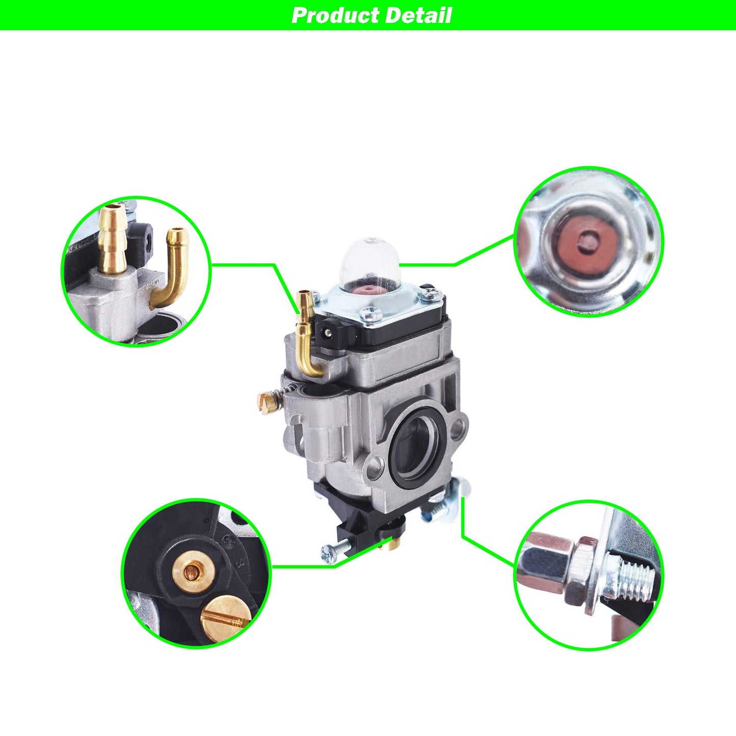 ALL-CARB Carburetor 300486 Kit Replacement for Earthquake E43 E43WC E43CE MC43 MC43E MC43CE 43cc Tiller Carburetor