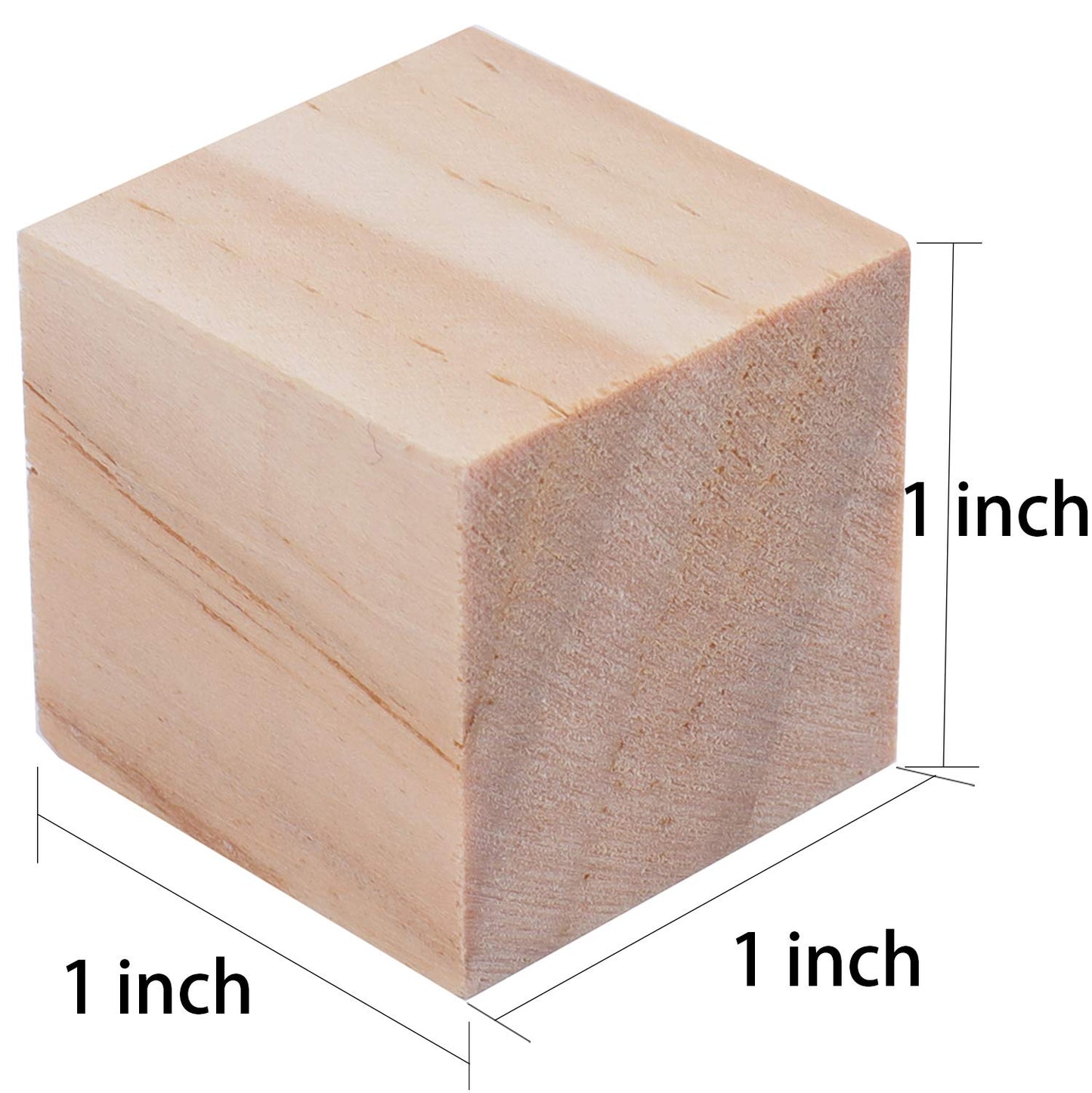Tosnail 150 Pack 1 Inch Unfinished Wooden Cubes, Blank Wooden Blocks for Crafts Making
