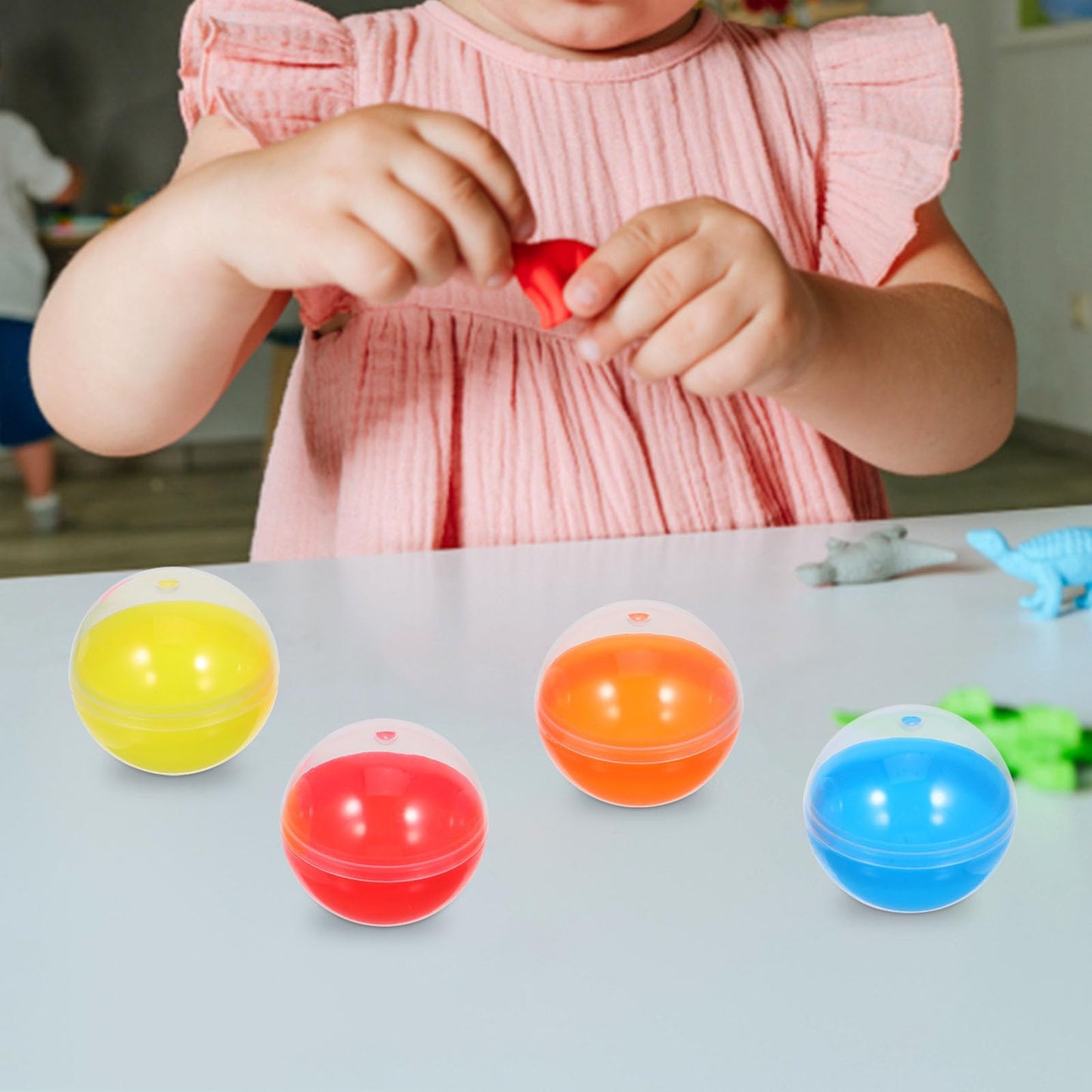 JECOMPRIS 100pcs Colorful Vending Machine Capsule: 45mm/1. 77inch Machine Fillable Balls Prize Pod for Party