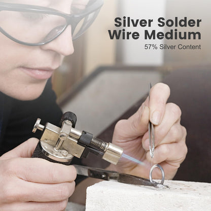 Wacjak 5 Feet Silver Solder Wire Extra Easy Silver Solder 26 Gauge for Jewelry Repair Silver Repair