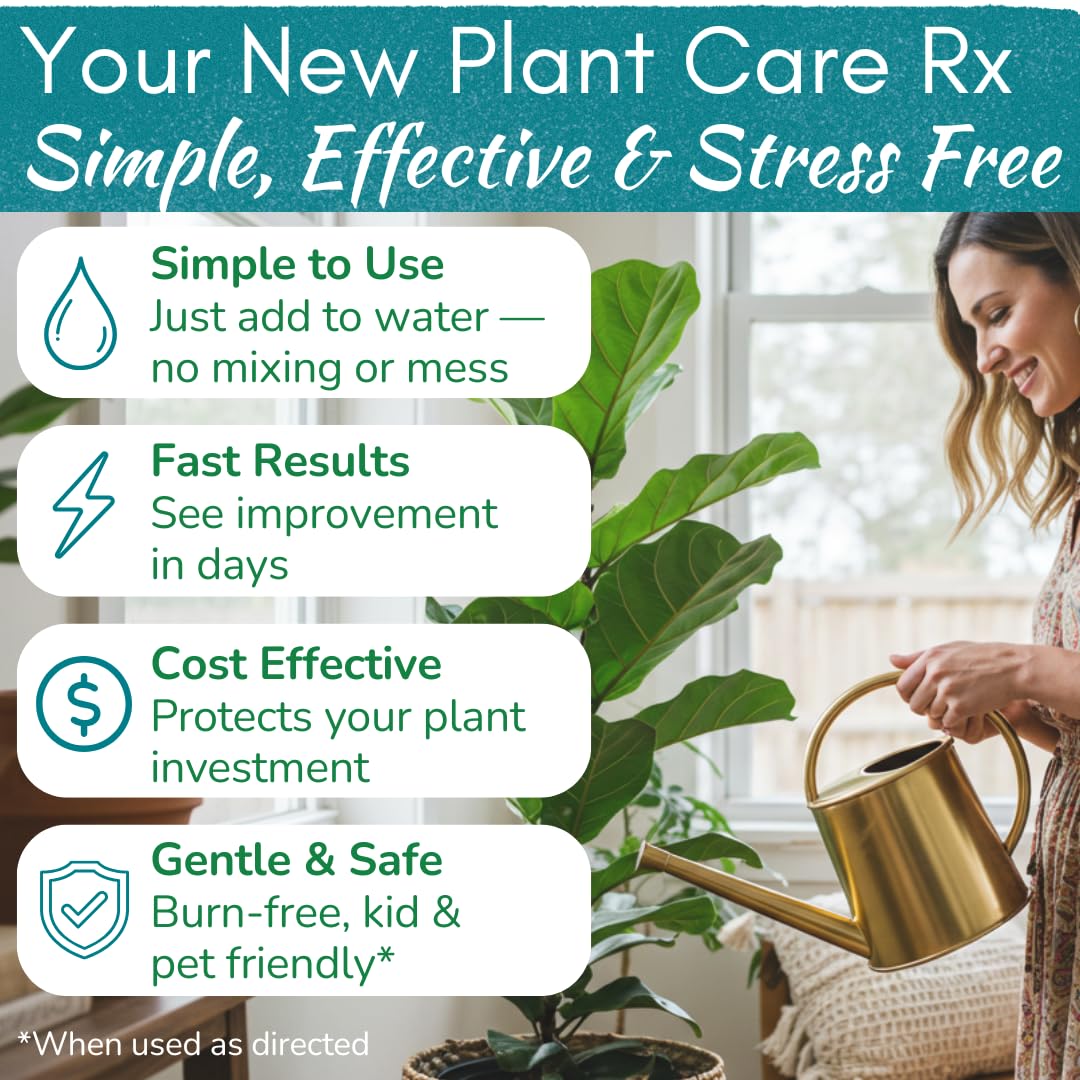 Fiddle Leaf Fig Rescue Drops by Fiddle Leaf Fig Plant Resource | 3-in-1 Liquid Fertilizer, Root Supplement & Immunity Booster (3.3 Fluid Ounces - 100ml)