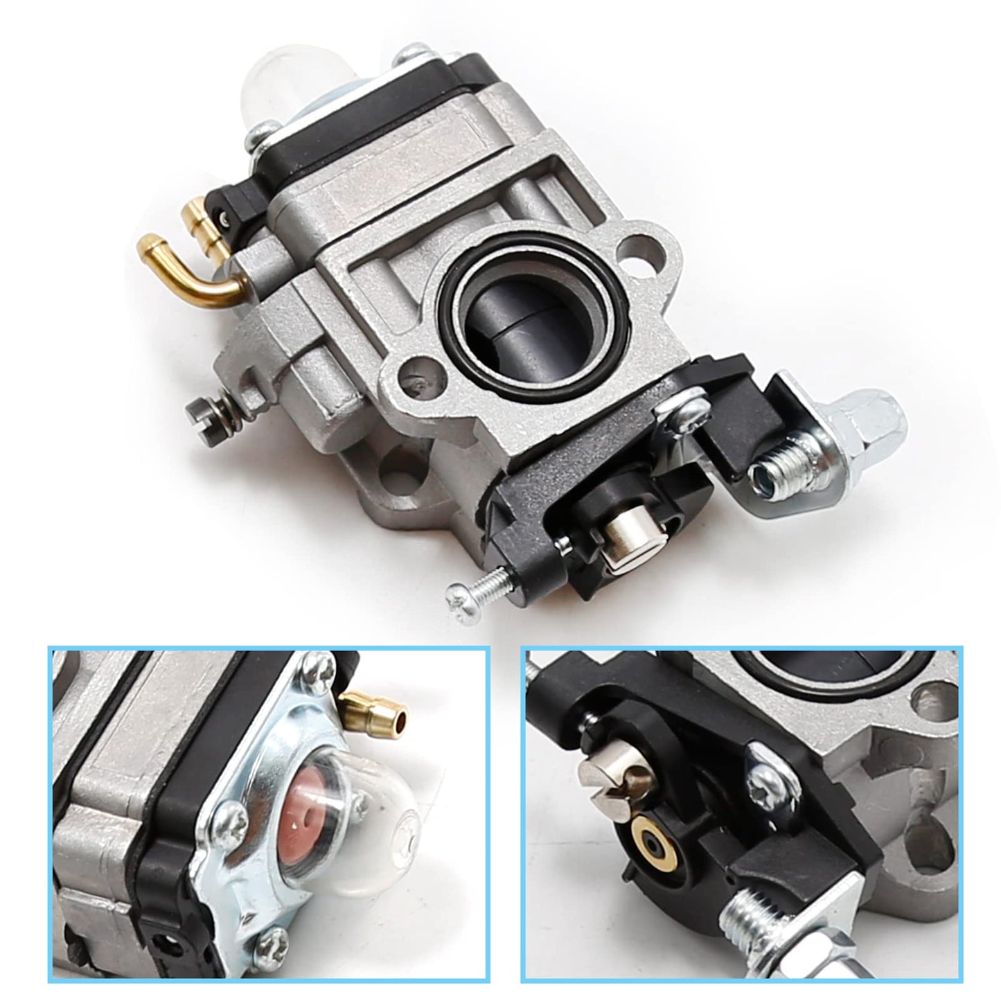 300486 11334 Carburetor Carb Replacement for 2 Cycle 43cc Powermate PCV43 Tiller Replacement for Earthquake E43 MC43 MD43 WE43 WE43E WE43CE Carb Fuel Line Tune Up Kit