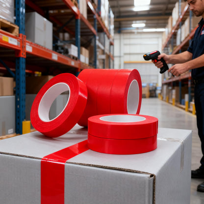 IBEQUEM 6Rolls Masking Tape 1 Inch x 55 Yards, Red Painters Tape, No Residue Artist Tape, High Adhesive Decorative Tape, Craft Tape for Painting, DIY, Arts, Crafts, Labeling or Coding, Wall, Handmade