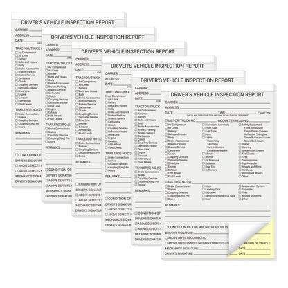 suituts 300 Sets Driver Vehicle Inspection Report Book/Forms, 2 Part Carbonless, 5.5 x 8.5 Inch Daily Pre-Trip Checklist Log for Truck Drivers (50 Sets Each Book)