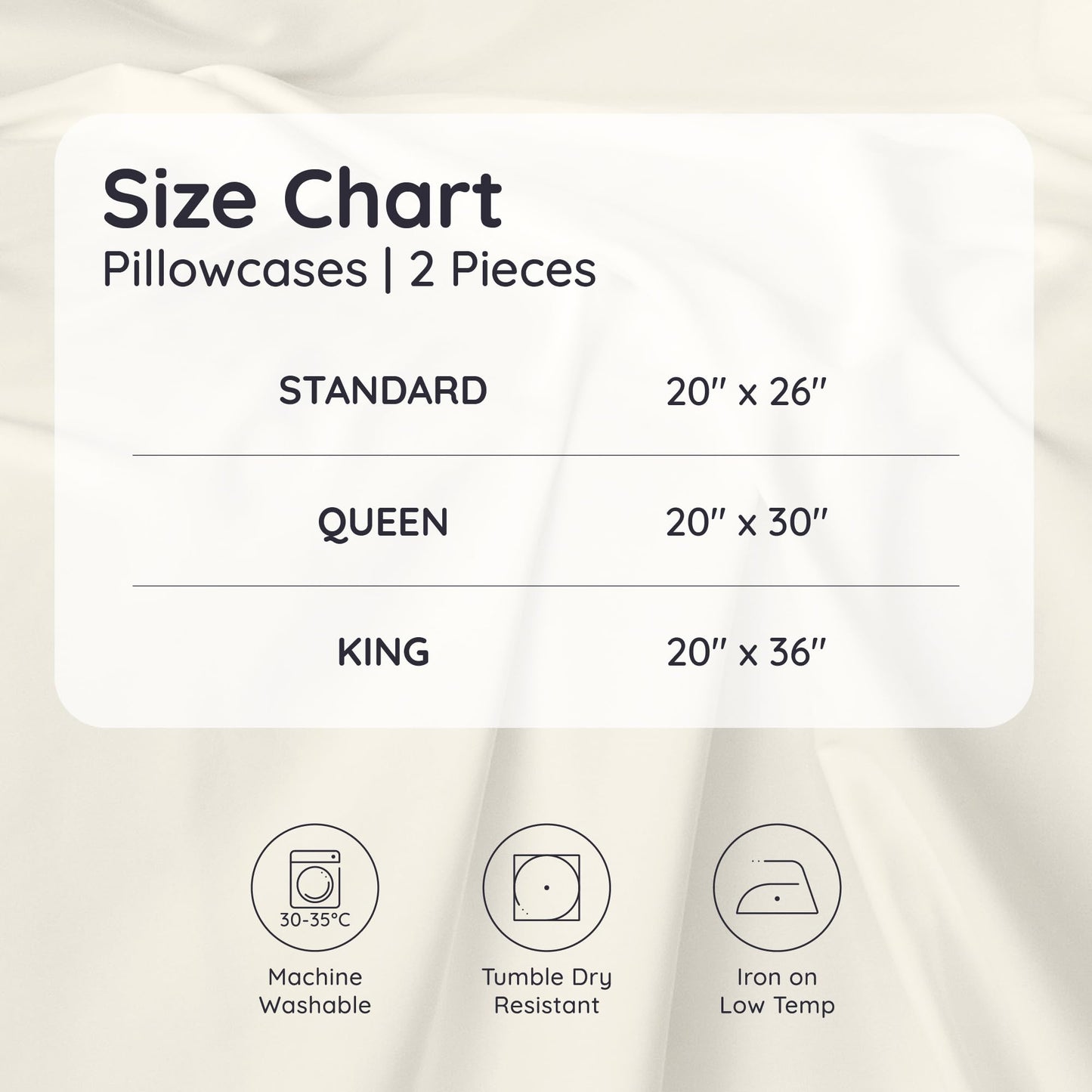 Bambaw 100% Viscose Derived from Bamboo Pillowcase Queen Size – Set of 2 Queen Cooling Pillow Cases for Hot Sleepers with Envelope Closure, Breathable & Super Soft Pillow Cases (Ivory)