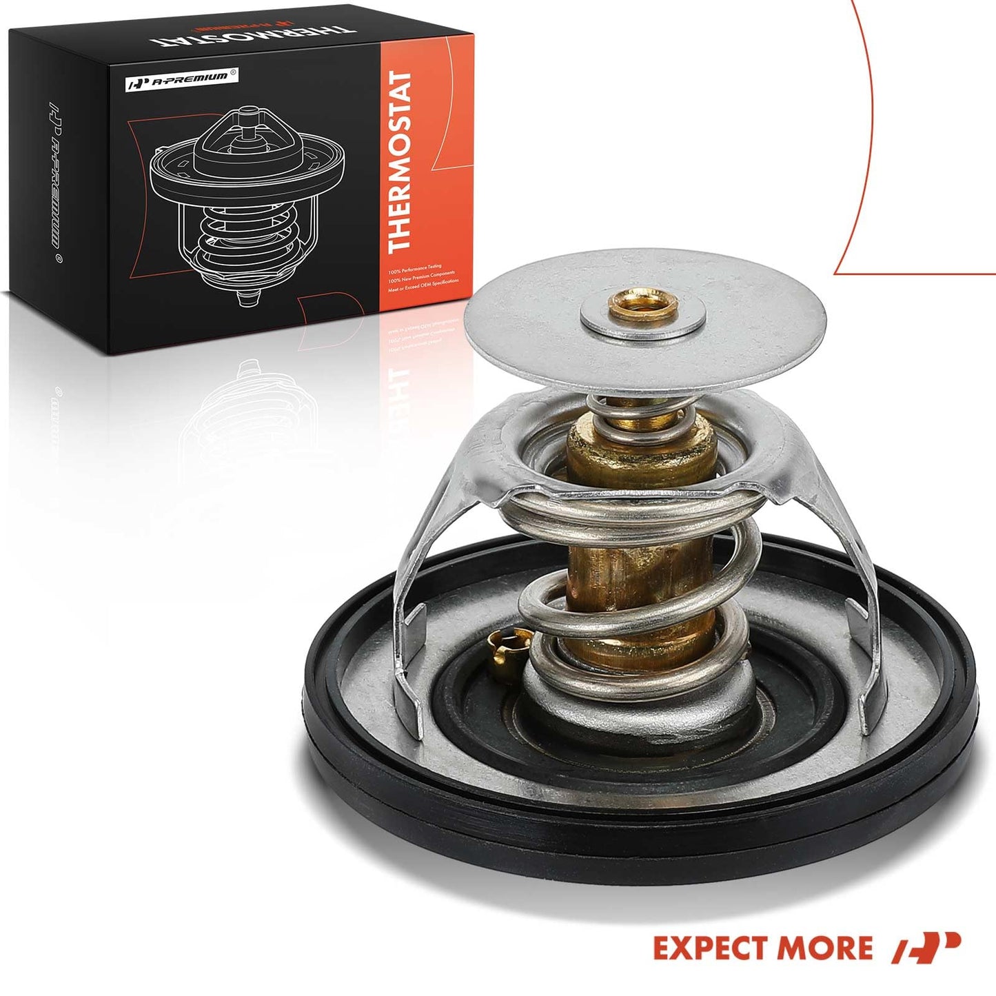A-Premium Engine Coolant Thermostat with Seal Compatible with Ram 1500, 2500, 3500 & Jeep Grand Cherokee, Wrangler, Commander & Dodge Ram 1500 2500 3500, Charger, Durango, Challenger & Chrysler Aspen