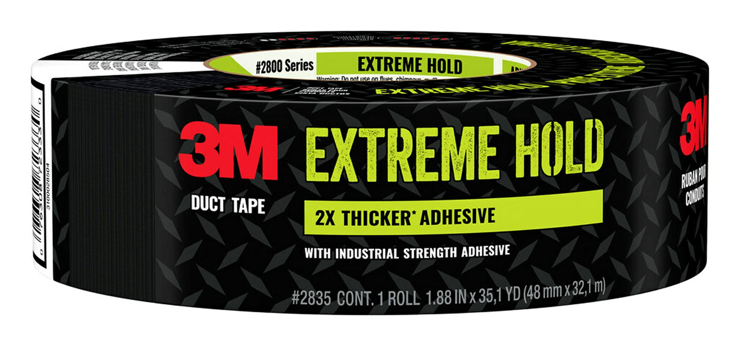3M Extreme Hold Duct Tape, 2835-B, 1.88 in x 35 yd, 1 Roll