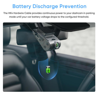 VIOFO HK4 Acc Hardwire Cable, USB-C Hard Wire Cable for A329 series/A229 series/A119Mini2/A139Pro/WM1/T130 Dash Cam, Low Voltage Protection for Parking Mode (Fuse Tap Not Included)