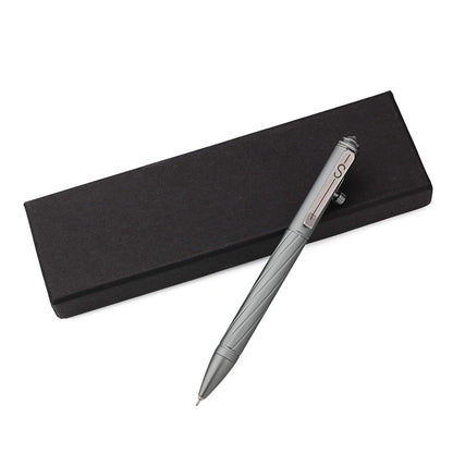 SMOOTHERPRO Premium Bolt Action Pen Compatible with Pentel Refill Durable Stainless Steel Clip Weight Balanced for EDC Signature Office School Business Color Gray (PTC051)