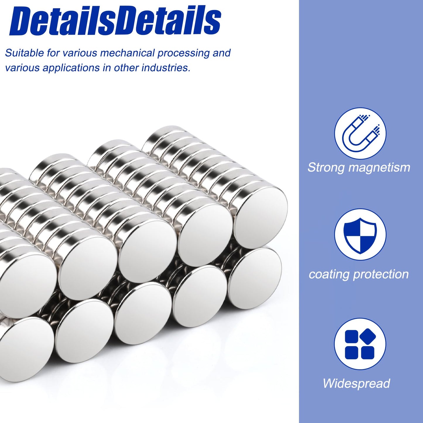 100 Pack Neodymium Magnets - Strong, Rare Earth, 12x3mm Round, Disc, Thin, Small, Flat, for Whiteboard, DIY, Cabinet, Scientific, Craft