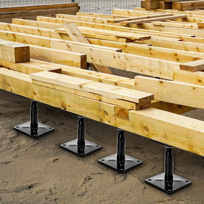 Yarlung 4 Pack Adjustable Support Jacks for Floor, Heavy Duty Screw Jacks House Jack Stand, Floor Joist Jacks Post 4" to 7" for Level and Lift Supports, Floor Straightener, Deck Foundation