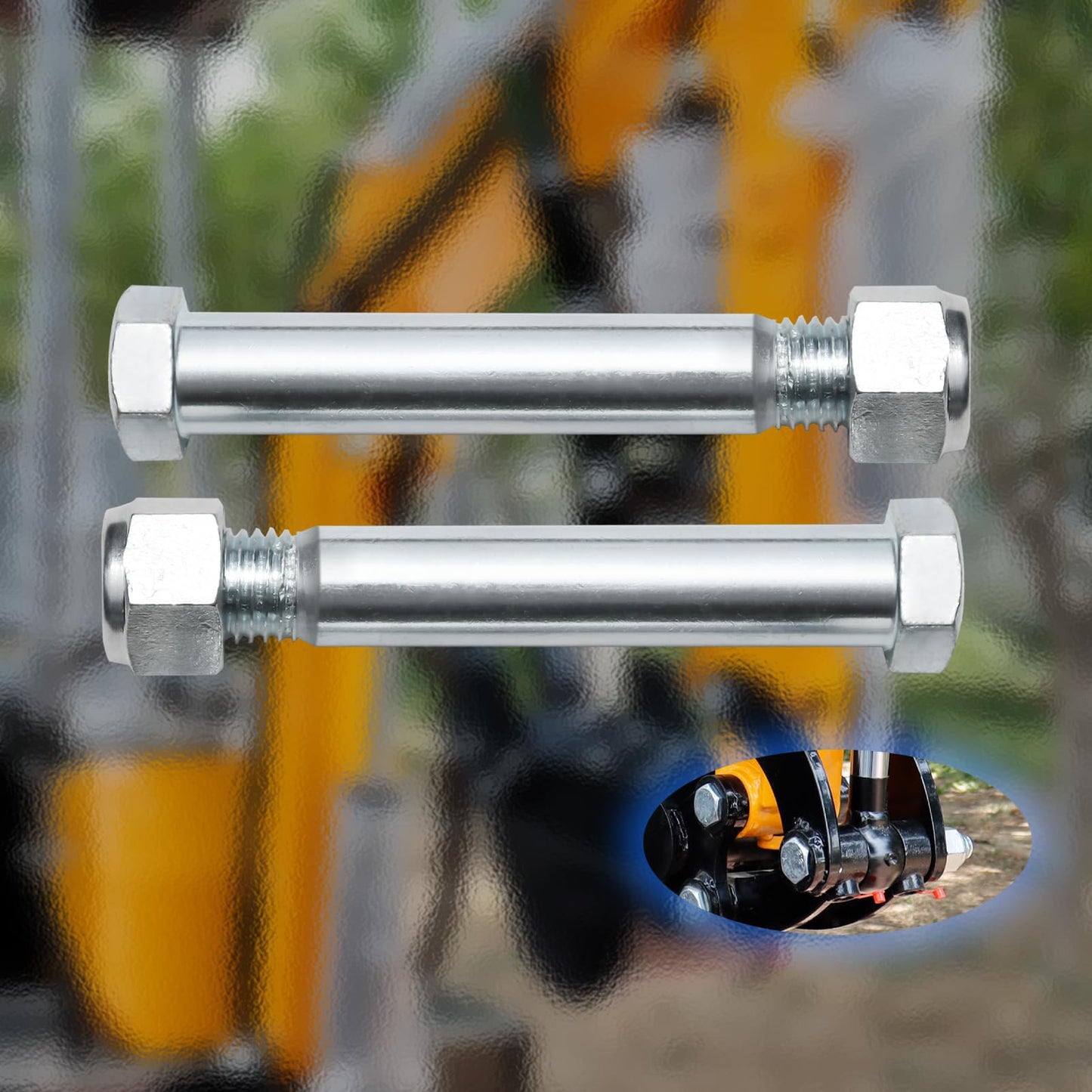 DANWIWEE 2Pcs Mini Excavator Pins 0.98in/25 mm Replaceable Small Digger Attachments Link Pin for Backhoe Accessories