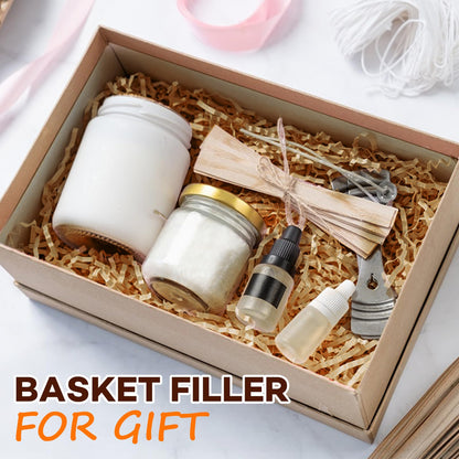 RowinsyDD 2LB Kraft Crinkle Paper Filler, Shredded Paper for Gift Baskets, Packing, Shipping & Lining Delicate Items