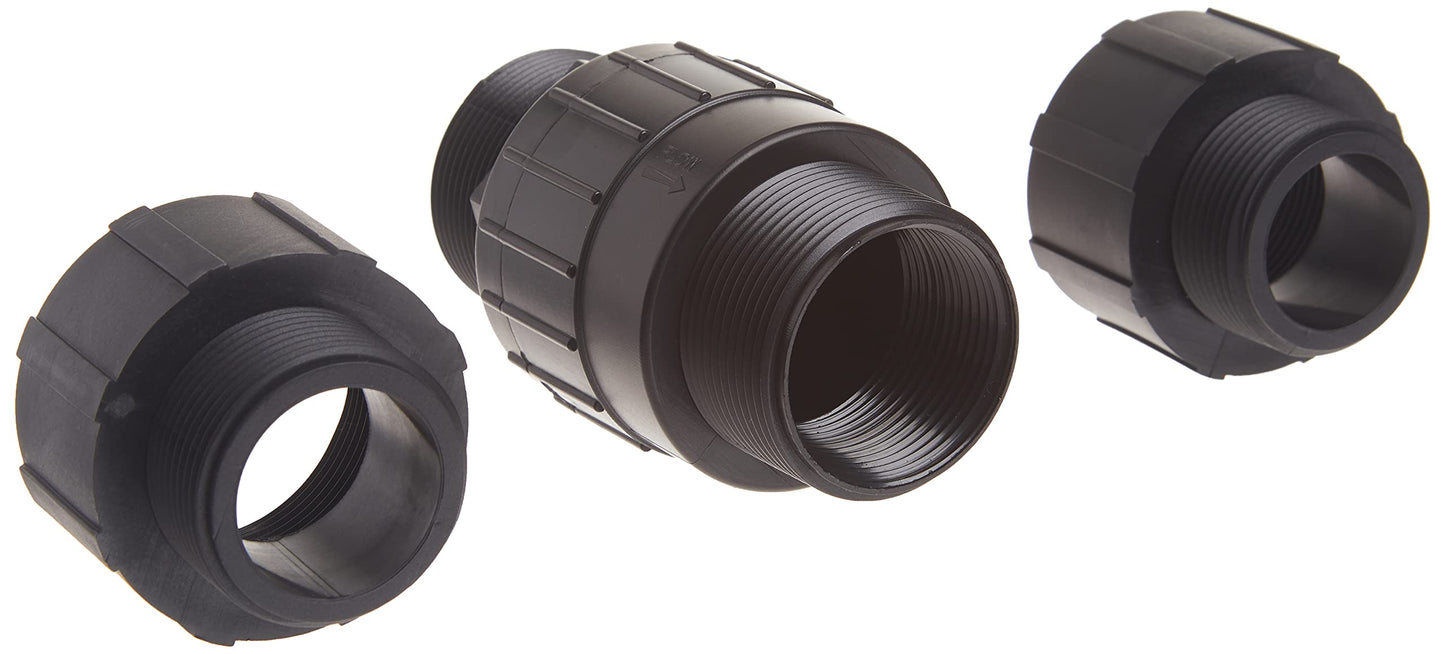 Superior Pump 99555 Universal Check Valve; fits all: 1-1/4" and 1-1/2" MPT and FPT , Black