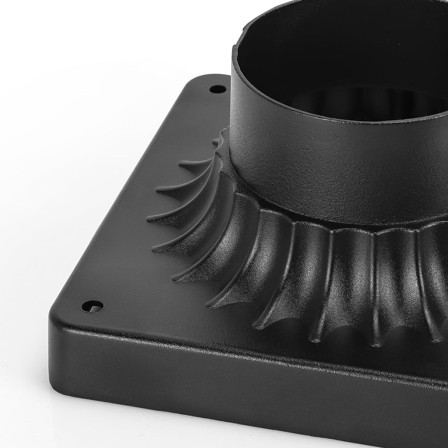 YSN Outdoor Post Light Mounting Base 2 Pack, 3 Inch Pier Mount Base, Aluminum Pier Mount Adapter in Black Finish, 5.63" L x 5.63" W x 2.9" H