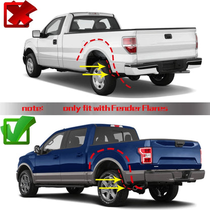A-Premium Set of 4PCS Mud Flaps Splash Guards Mudguards Mudflaps with Hardware Kits Accessory Compatible with Ford F-150, 2015-2020, (fits for Fender Flares), Black Color, Front LH RH and Rear LH RH