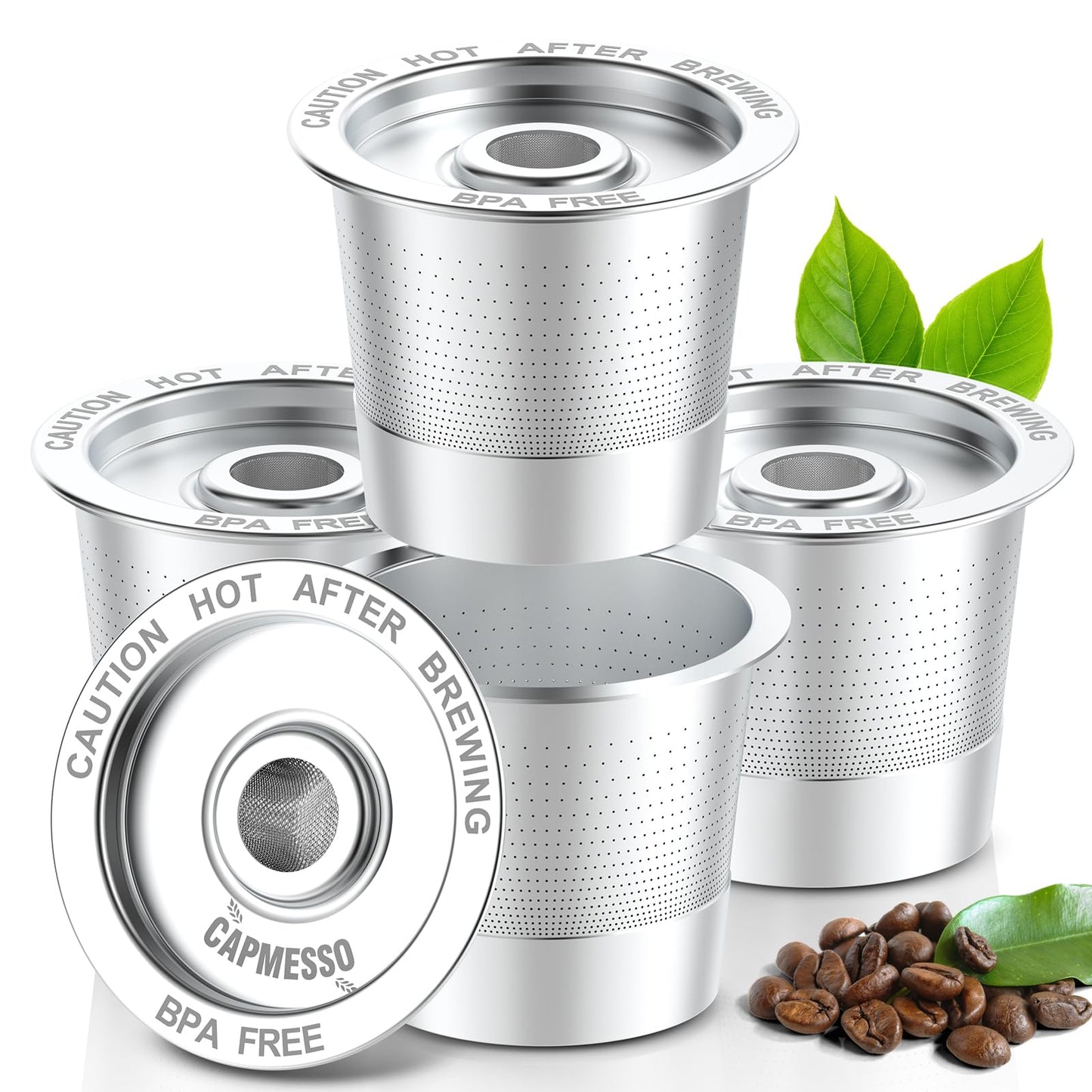 4 Pack Reusable K Cups Coffee Pods for Keurig 1.0: Stainless Steel Refillable K Cup - Reusable Coffee Filter for Keurig 1.0 Coffee Maker, Permanent, Eco-Friendly, Newest Design