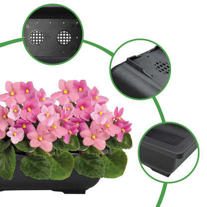 YaeTool 8Pcs 8.9" Large Plastic Bonsai Training Pots Flower Plant Retro Style Square Nursery Pots Retro Style