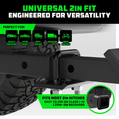 Rhino USA Hitch Tightener Anti Rattle Clamp (for 2 inch Hitches) Heavy Duty Steel Trailer Hitch Stabilizer - Weatherproof Protective Anti-Rust Silencer for Bike Rack, Hitch Receiver & More!
