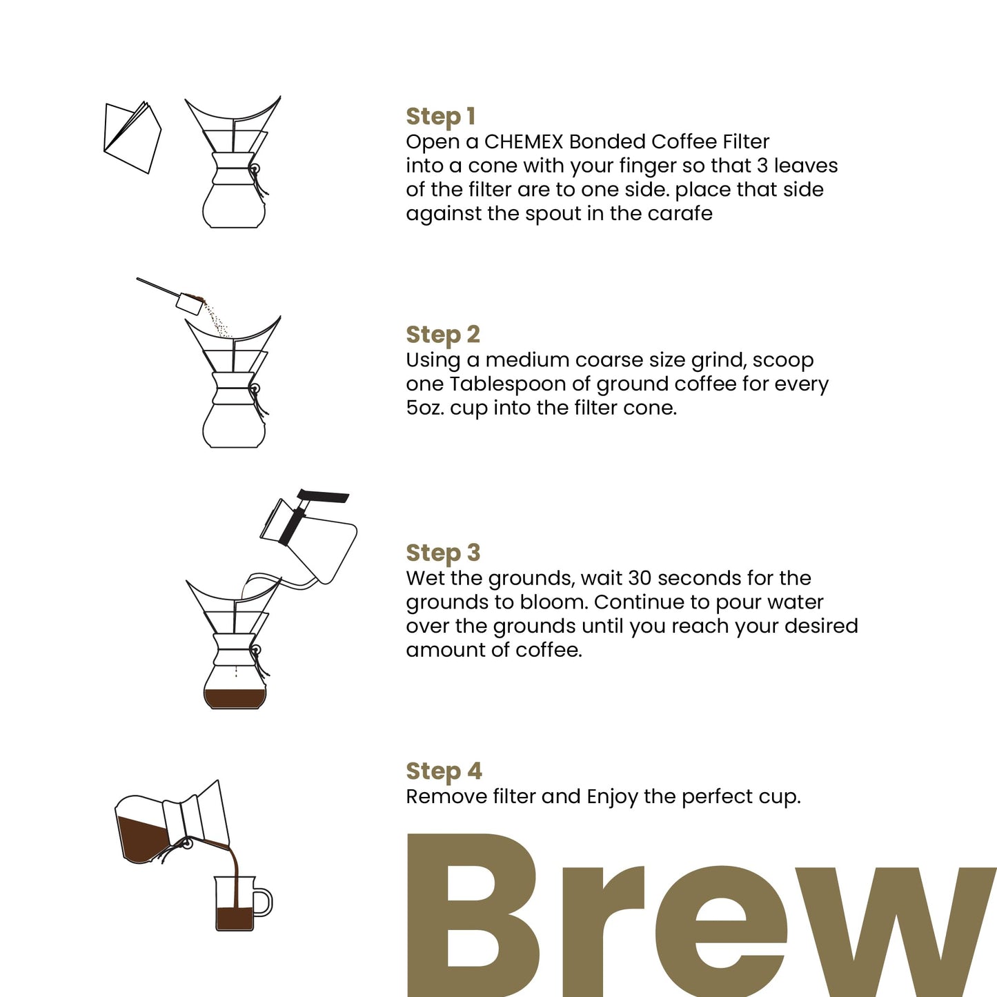 Chemex FS-100 Bonded Coffee Filter Square, One Size, White