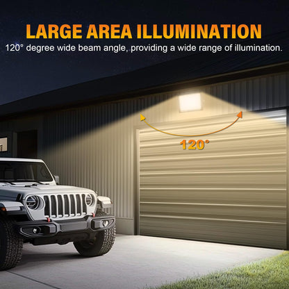 Willpower 2PCS Outdoor LED Floodlights 30W 3000LM, Flood Lights with Plug, LED Security Lights 3000K Warm White Job Site Work Lamp IP66 Waterproof for Garden Garage Yard Lawn Court Workshop Patio