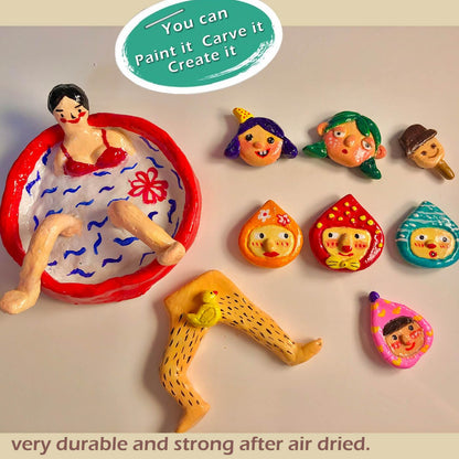 ReArt Natural Air-Dry Clay 5lbs, Terracotta for Sculpting, Wheel Throwing, Hand Building, All-Purpose Modeling Clay