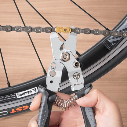 GEWAGE Bike Bicycle Pliers- 5 in 1 Bike Tool Kit for Cable Cutter/Chain Quick Link Switch/Cable Reaming/Spare Master Link/Inner Cap Clamp - Professional Bicycle Tool with Bicycle Missing Link
