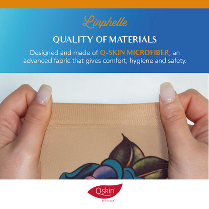 Linphelle Coverpicc PICC Line Cover – Fashionable Upper Arm Cover – Soft, Microfiber Arm Sleeve to Protect PICC Lines (Medium, Blue Rose)