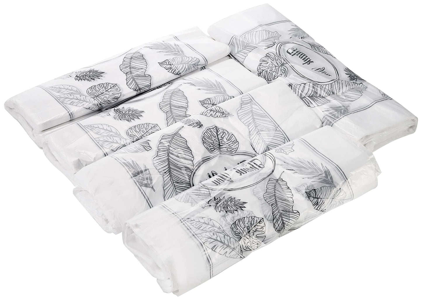 Yesland 500 Pack Plastic Bags with Handles, Clear Thank You Plastic Grocery Bags Shopping Bag, 13 X 7 X 21 Inch Reusable T-shirts Carryout Shopping Bags for Restaurants, Trash