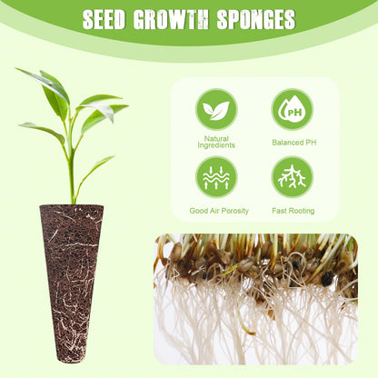 161 Pcs Seed Pods Kit for AeroGarden, Grow Anything Kit for Hydroponics with 50 Grow Sponges, 30 Grow Baskets, 30 Planting Domes, 50 Pod Labels, 1 Tweezer