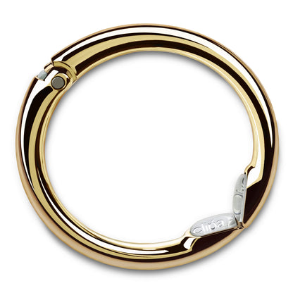Clipa Handbag Hanger – Polished Gold PVD- The Ring that Opens into a Hook and Hangs in Just 10 mm of Space, Holds 15 kg, 3 yr. Warranty