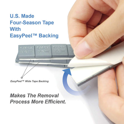 CKAuto 1/4oz, 0.25oz, Grey Adhesive Stick on Wheel Weights, Easy Peel, Low Profile, US OEM Quality, 60 oz/Box (240pcs) …