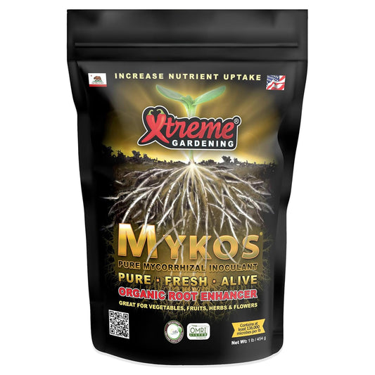Xtreme Gardening Mykos Pure Mycorrhizal Inoculant Organic Root Enhancer, 1 LB - Granular