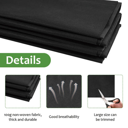 63" X 114" Non Woven Fabric Liners for Winter Greenhouse Vegetable Gardening Flower Basket, Soil Containment Water Drainage, Snow Mat for Front Door Stairs Porch, Animal Pet Pad, Reptile Carpet