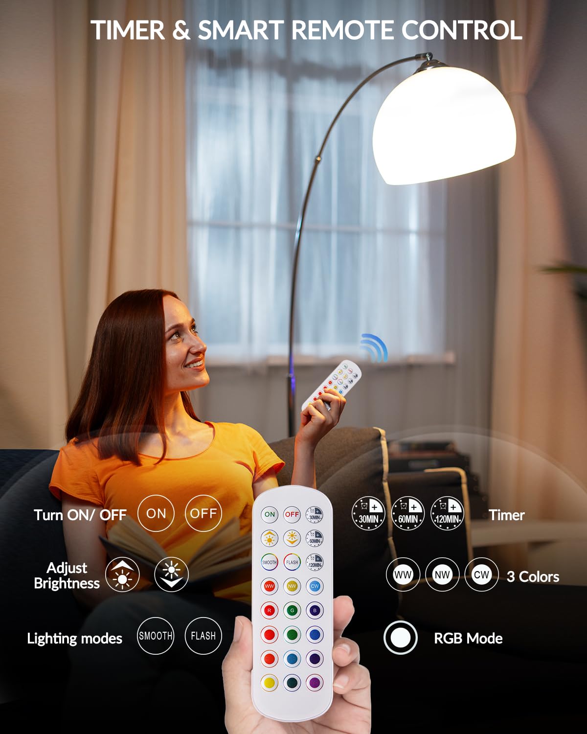 BrightArk E26 Rechargeable Led Light Bulbs with Remote, 15 Colors Dimmable E26 Battery Operated Light Bulb with Timer, Emergency Rechargeable Light Bulbs, Up to 35 Hours, 2 Packs