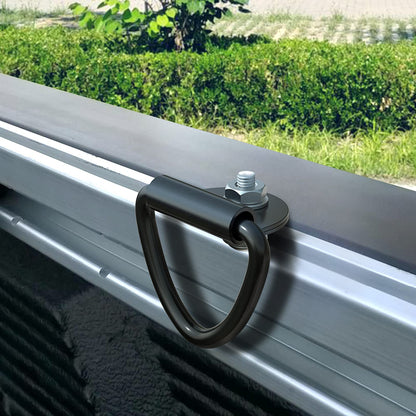 12PCS V Ring Tie Down Anchors 2" Diameter Steel Tie Down V-Ring Bolt On Trailer Anchor for Trailer,Cargo,Truck,Warehouse,Boat