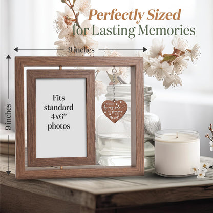 X-partner 4×6 Pet Memorial Photo Frame – Keepsake Remembrance Sympathy Gift for Loss of Dog or Cat – No Longer By My Side But Forever In My Heart – Loving Memory Picture Frame for Pets