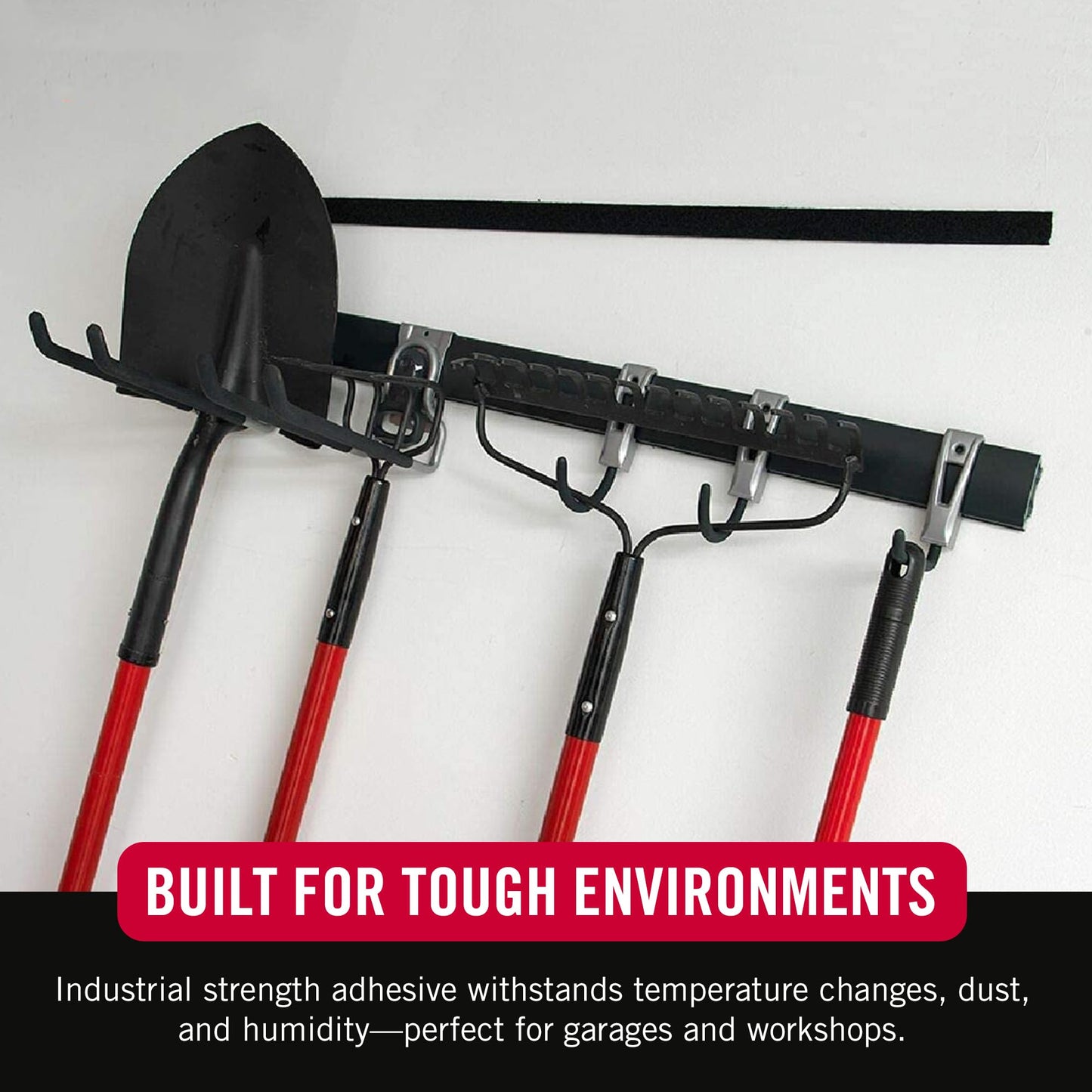 VELCRO Brand Heavy Duty Tape with Adhesive | 15 Ft x 2 In | Holds 10 lbs, Black | Industrial Strength Roll, Cut Strips to Length | Strong Hold for Indoor or Outdoor Use