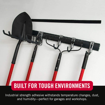 VELCRO Brand Heavy Duty Tape with Adhesive | 15 Ft x 2 In | Holds 10 lbs, Black | Industrial Strength Roll, Cut Strips to Length | Strong Hold for Indoor or Outdoor Use