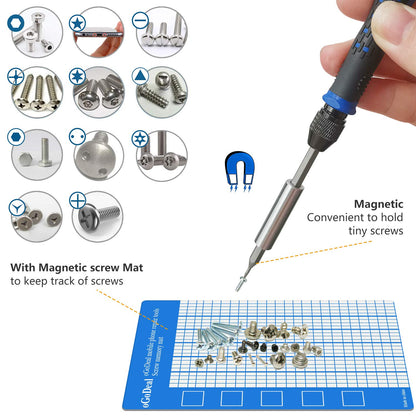 oGoDeal 133 in 1 Electronics Precision Screwdriver Set, Magnetic Screwdriver Set Electronic Repair Kit for Computer, Laptop, iPhone, MacBook, PC, Tablet, PS4, Xbox, Nintendo, Game Console